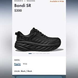 Hoka Bondi SR Black size 8.5 Womens